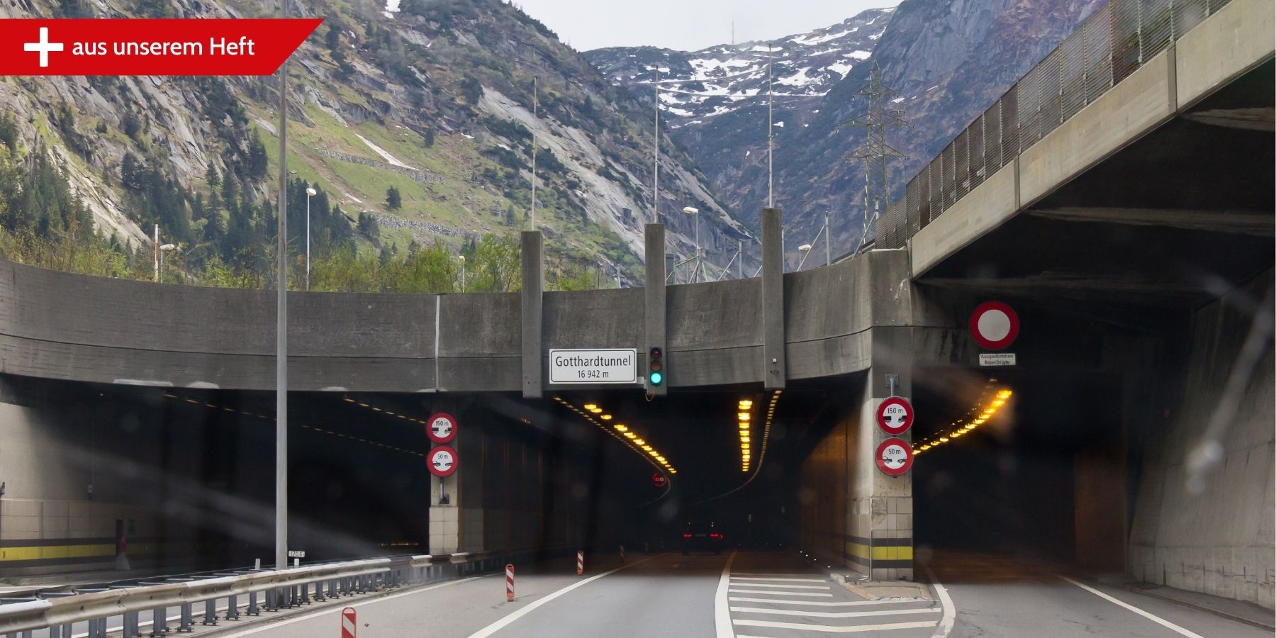 Einfahrtsportal in den Gotthard-Straßentunnel (Quelle: Wikipedia/Raimund Spekking)